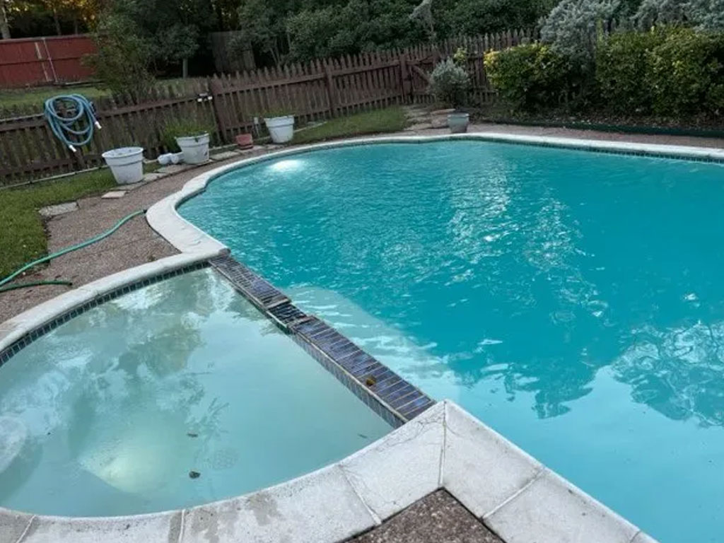 Neglected pool after service